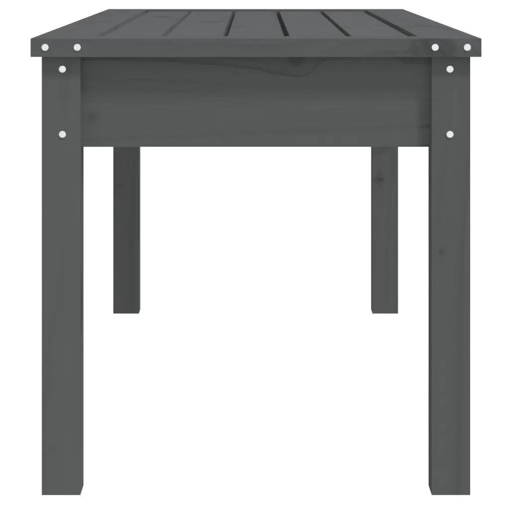 Panca da Giardino Grigia 109x44x45 cm Legno Massello di Pino 824006