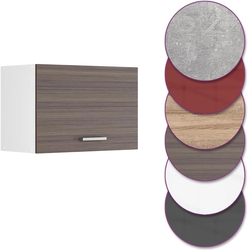 Pensile da cucina R-Line, Grigio nobile, 60 cm Piatto, per la libera combinazione all'interno di sistemi cucina modulari