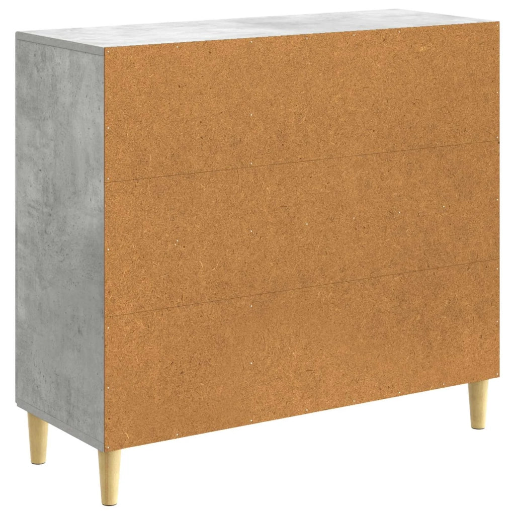 Credenza Grigio Cemento 89 x 34,5 x 80 cm Legno ingegnerizzato