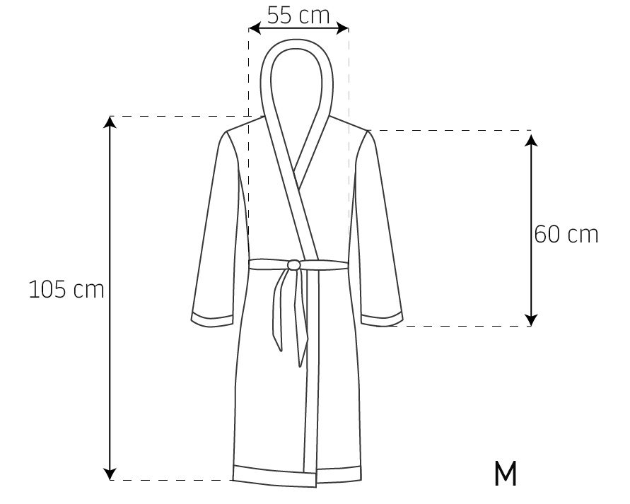 Accappatoio Da Donna Jordan Beige / Ekru Rozm.m