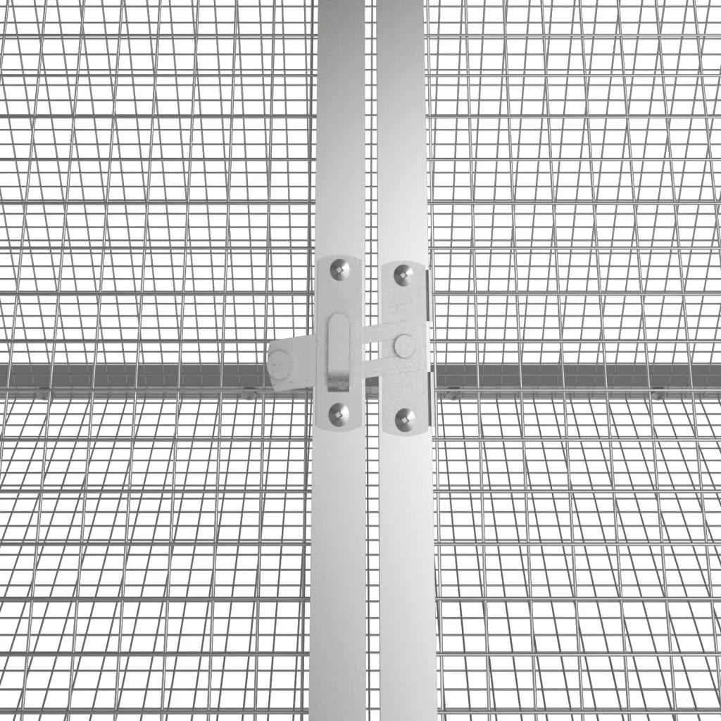 Gabbia per Conigli Antracite 504,5x80,5x71 cm Acciaio Zincato 3106448