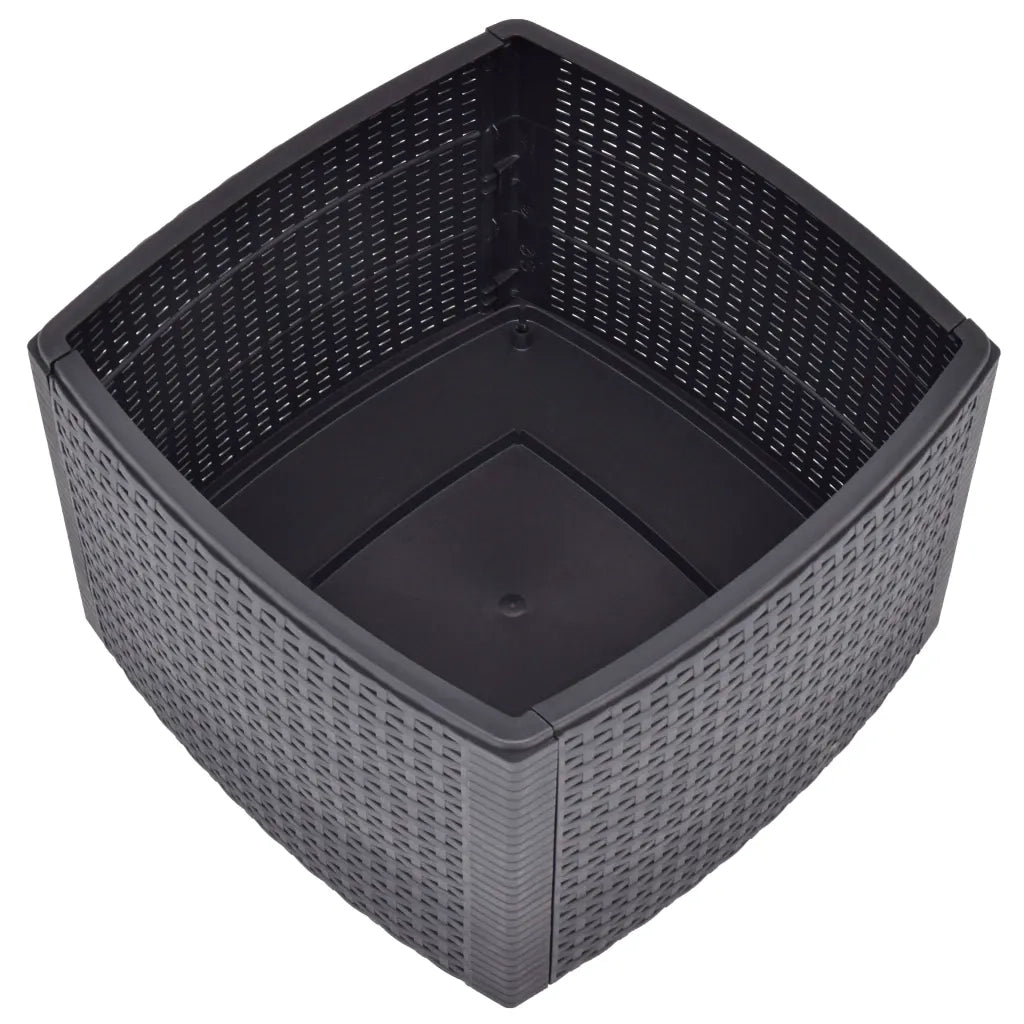 Tavolino di Servizio Colore Caffè 54x54x36,5 cm in Plastica 48776