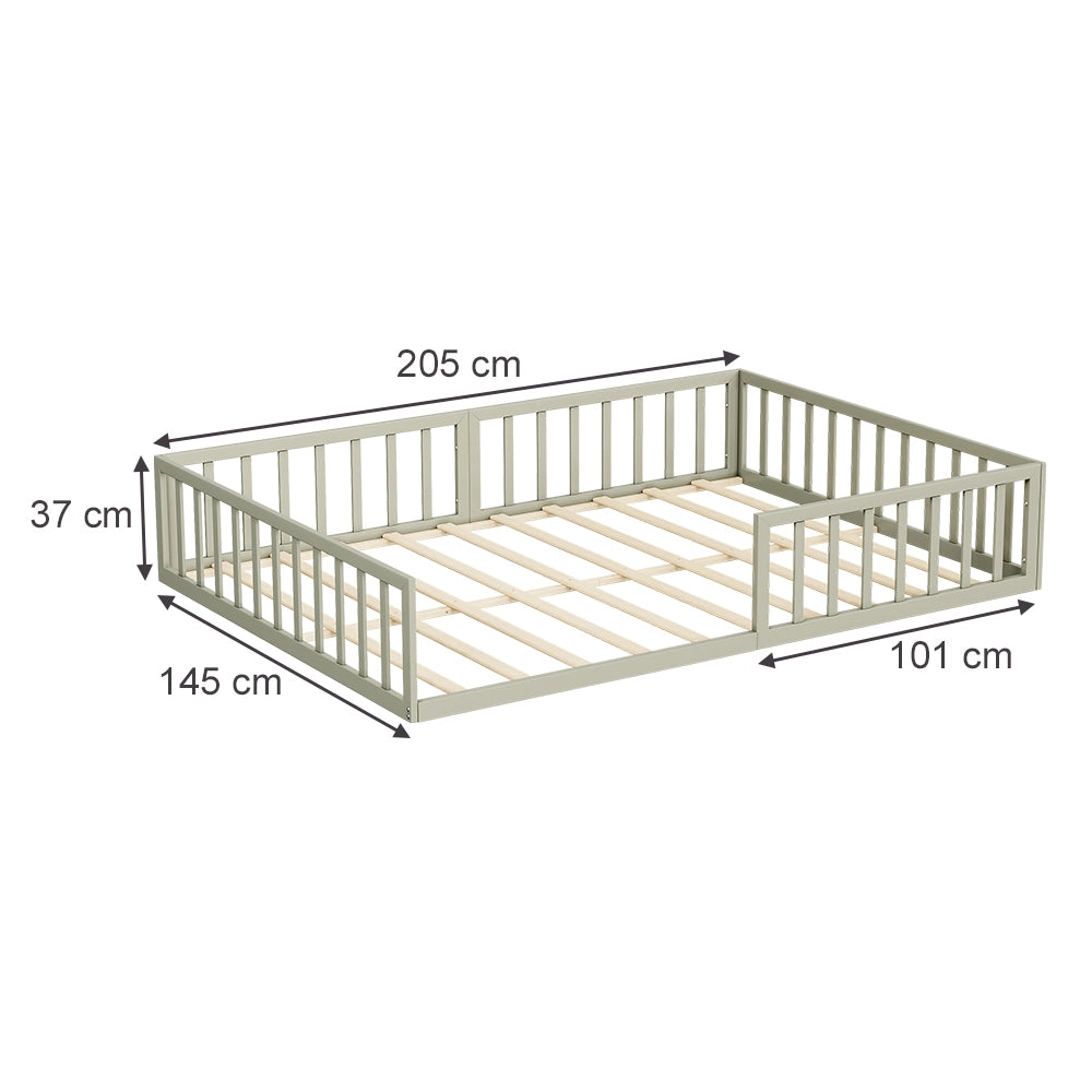 Vitalispa Letto per bambini Grigio 205 x 145 cm senza materasso