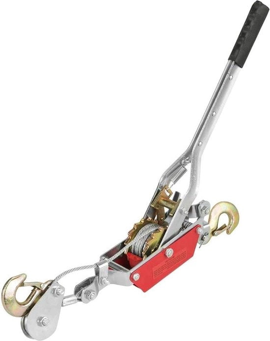 Kit di avvolgimento a rullo per cavi e fili con maniglia antiscivolo, 2 tonnellate di carico massimo, mini rullo a doppia morsa con maniglia antiscivolo, strumento di avvolgimento a rullo per cavi e fili.