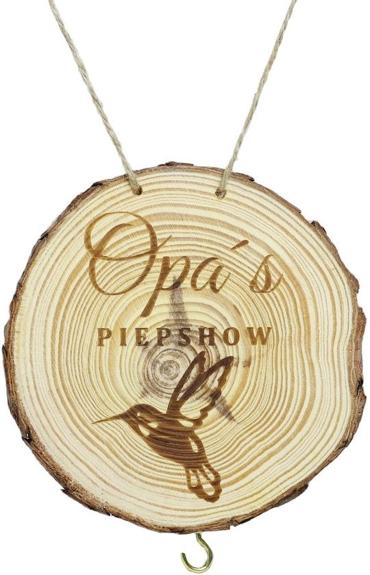 Regalo unico per il nonno, scatola di regalo in legno originale per il nonno – Cassetto per il cibo degli uccelli a doppia faccia con disegno di uccelli per il nonno – Ideale per il giardiniere per il suo compleanno