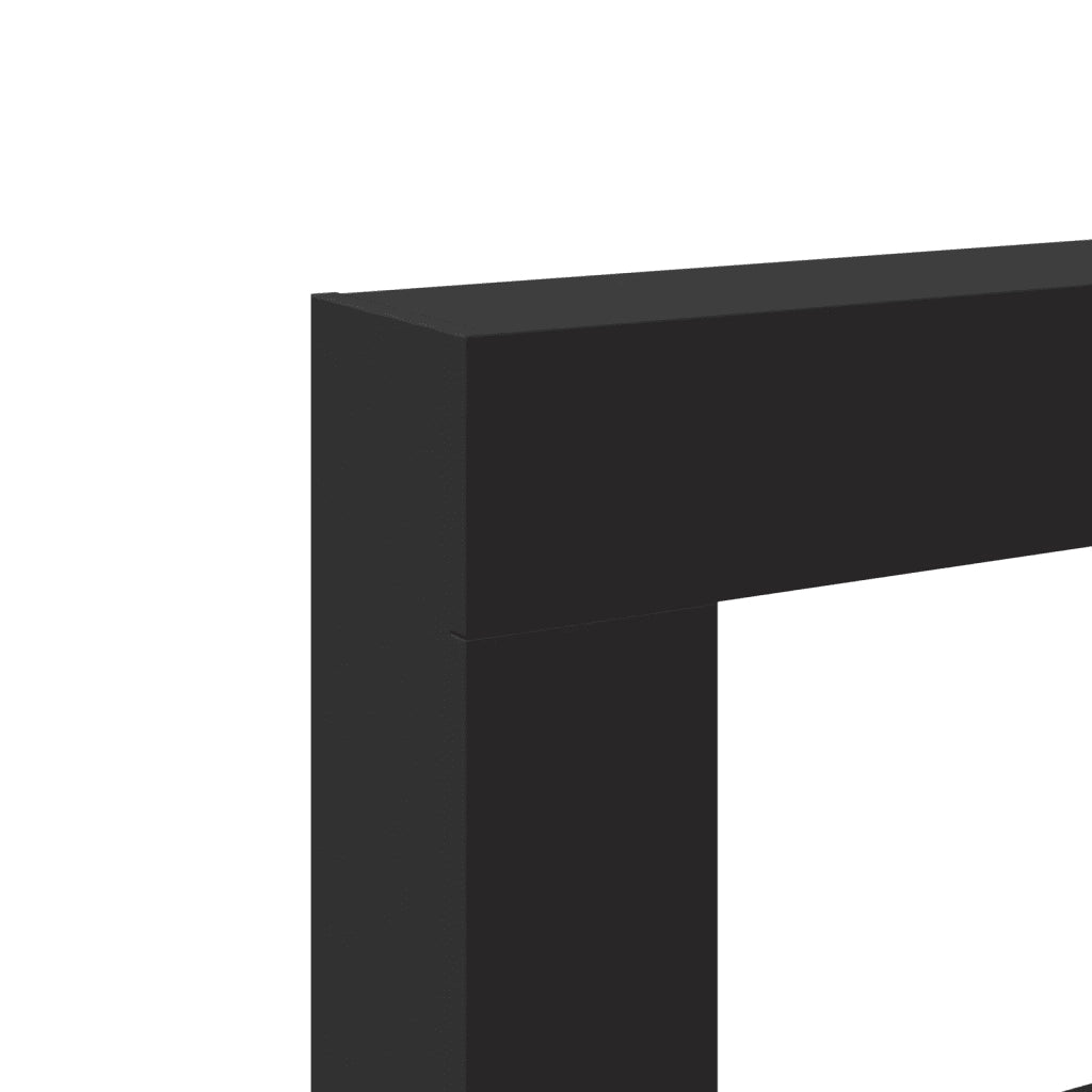 Cornice per Camino Nera 81x18x82 cm in Truciolato CFW5276673