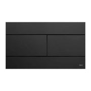 Placca cassetta wc Oli74 Plus slim in ABS nero Matt con doppio scarico