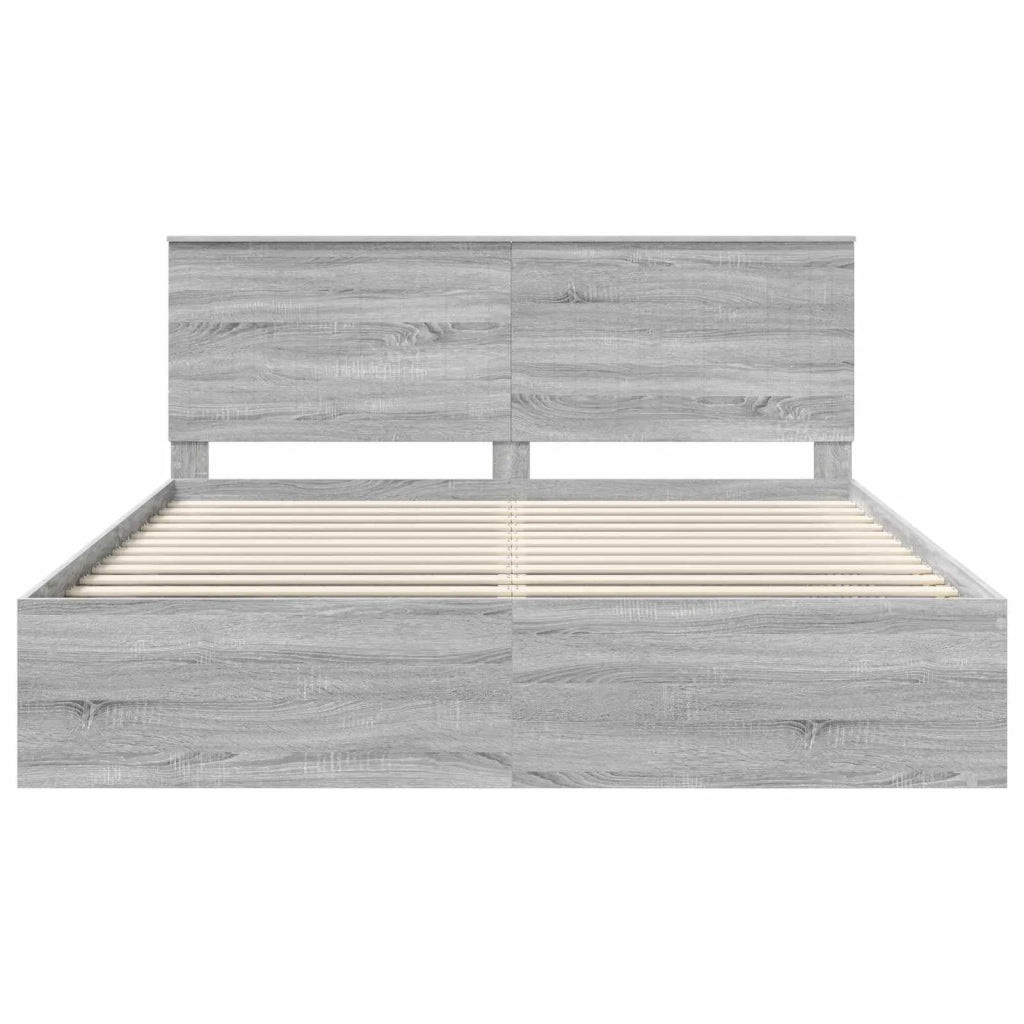 Struttura del letto Grigio Sonoma 180 x 200 cm Pino massello 3409323
