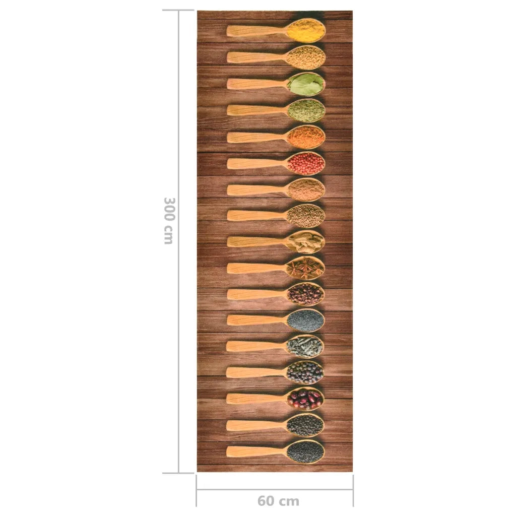 Tappetino da Cucina Lavabile-Tappeto da Cucina Cucchiai 60x300 cm 606773
