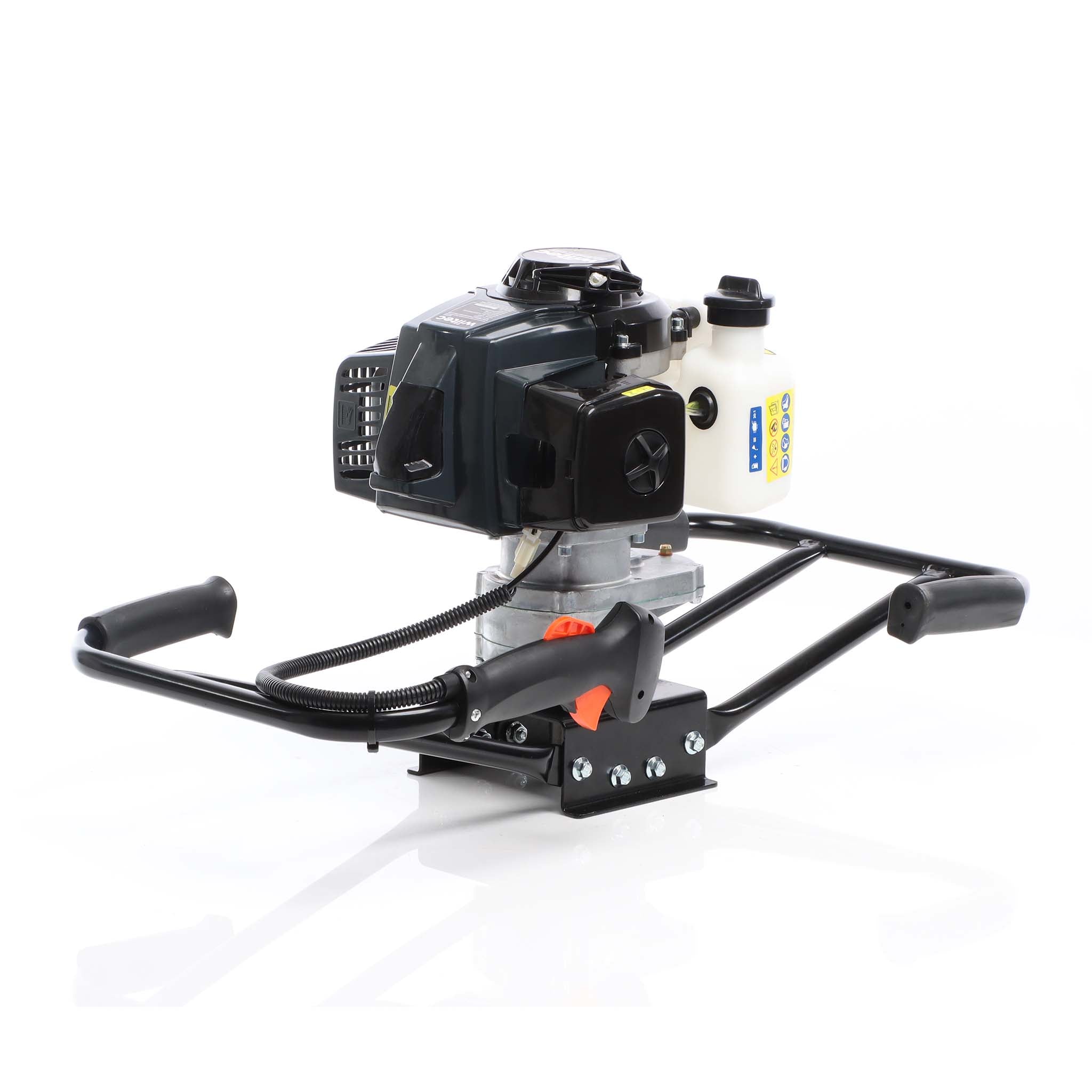 Mototrivella a benzina, motore a 2 tempi di 3 CV 63,3 ccm, con punta elicoidale Ø150mm, uso 2 persone