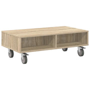 Tavolino | Tavolo laterale con Ruote Rovere Sonoma 90 x 50 x 30 cm