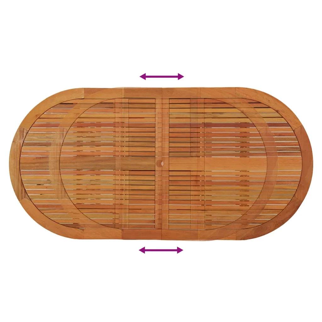 Tavolo da Giardino | Tavolino da esterno 200x100x75 cm in Legno Massello di Eucalipto