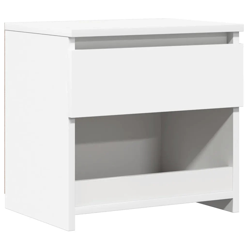 Comodino | Armadio da Notte | Mobiletto da notte Bianco 40x30x39 cm in Legno Ingegnerizzato