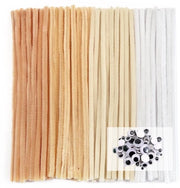 Pijpenragers 300 Stuks - Chenille a 30 cm - Wiebelogen Selfadhesive - Attività di Creatività per il Knutselen - 4 Diversi Colori - Flessibili e Soffici