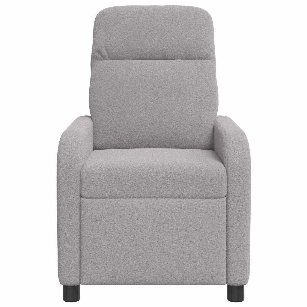 Divano Sedia-Poltrona reclinabile Grigio Chiaro Boucl¨¦