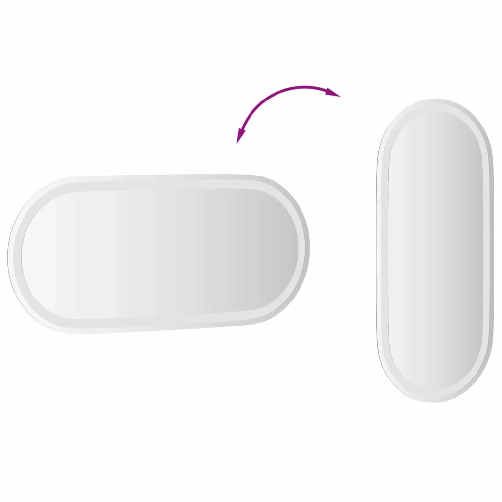 Specchio da bagno LED Trasparente 80 x 35 cm vetro temperato 42045853