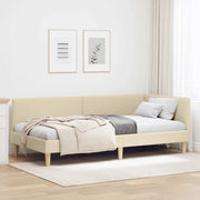 vidaXL Cornice del letto ad angolo Altro Crema 80 x 200 cm