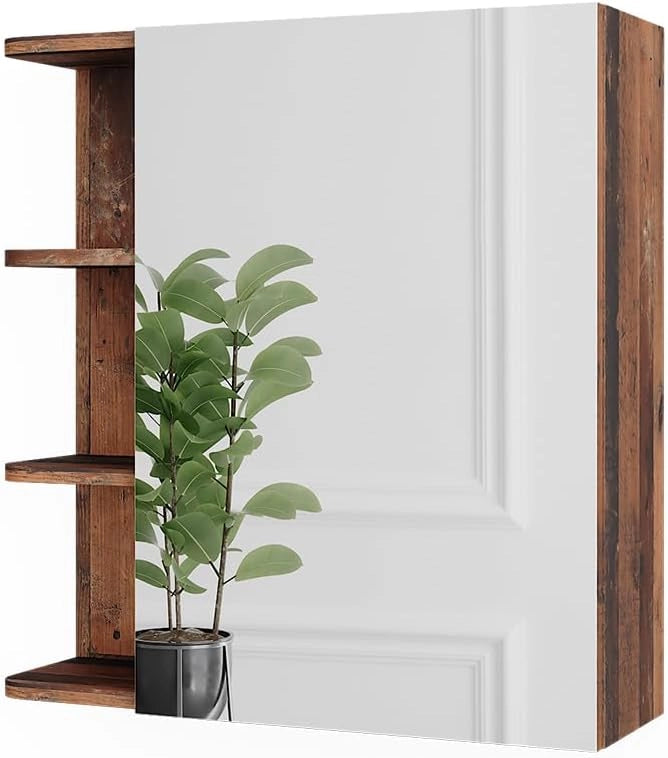 Mobile da bagno a specchio Fynn, Oldstyle, 62 x 64 cm