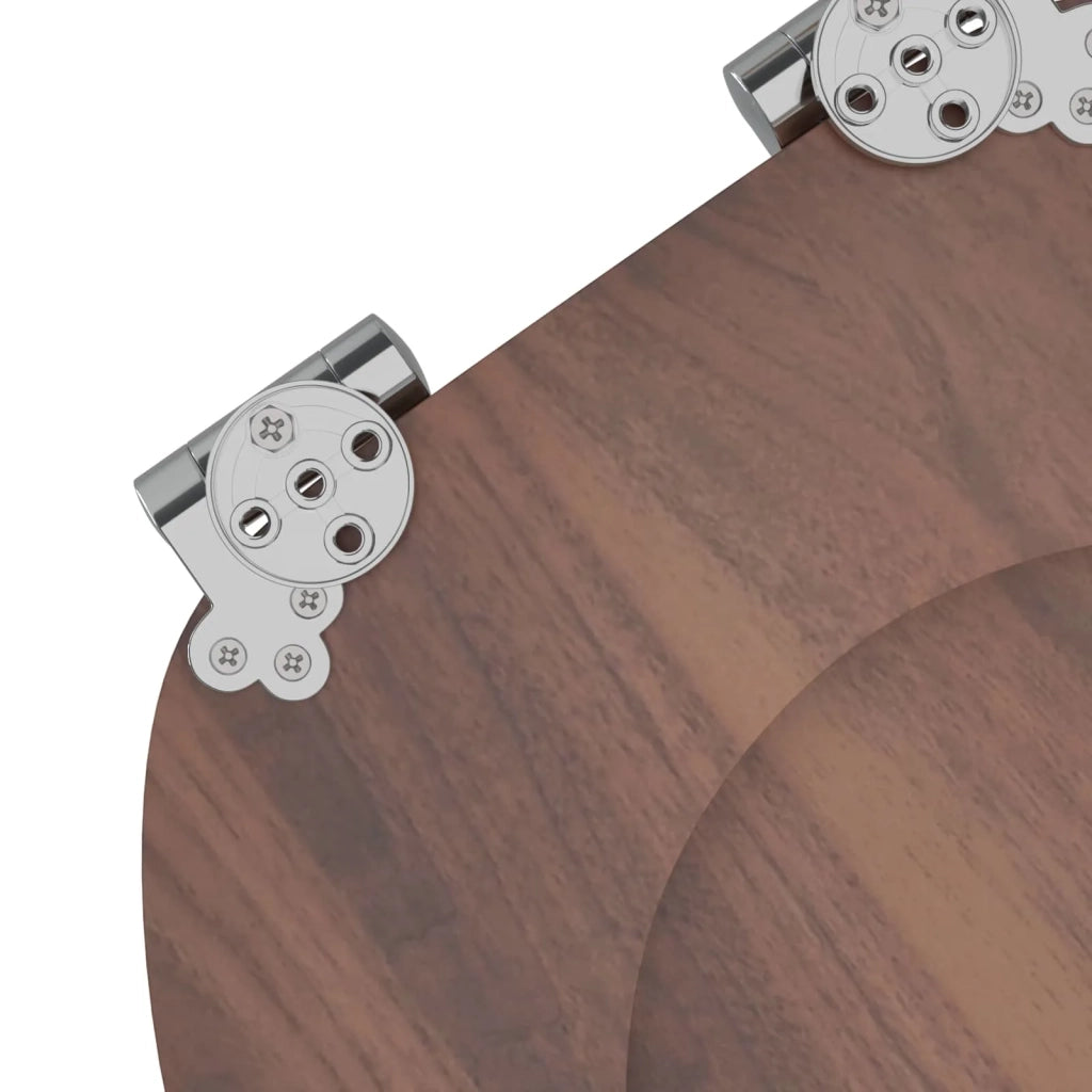 Sedile per toilette con chiusura morbida 2 pz Marrone CFW3464208
