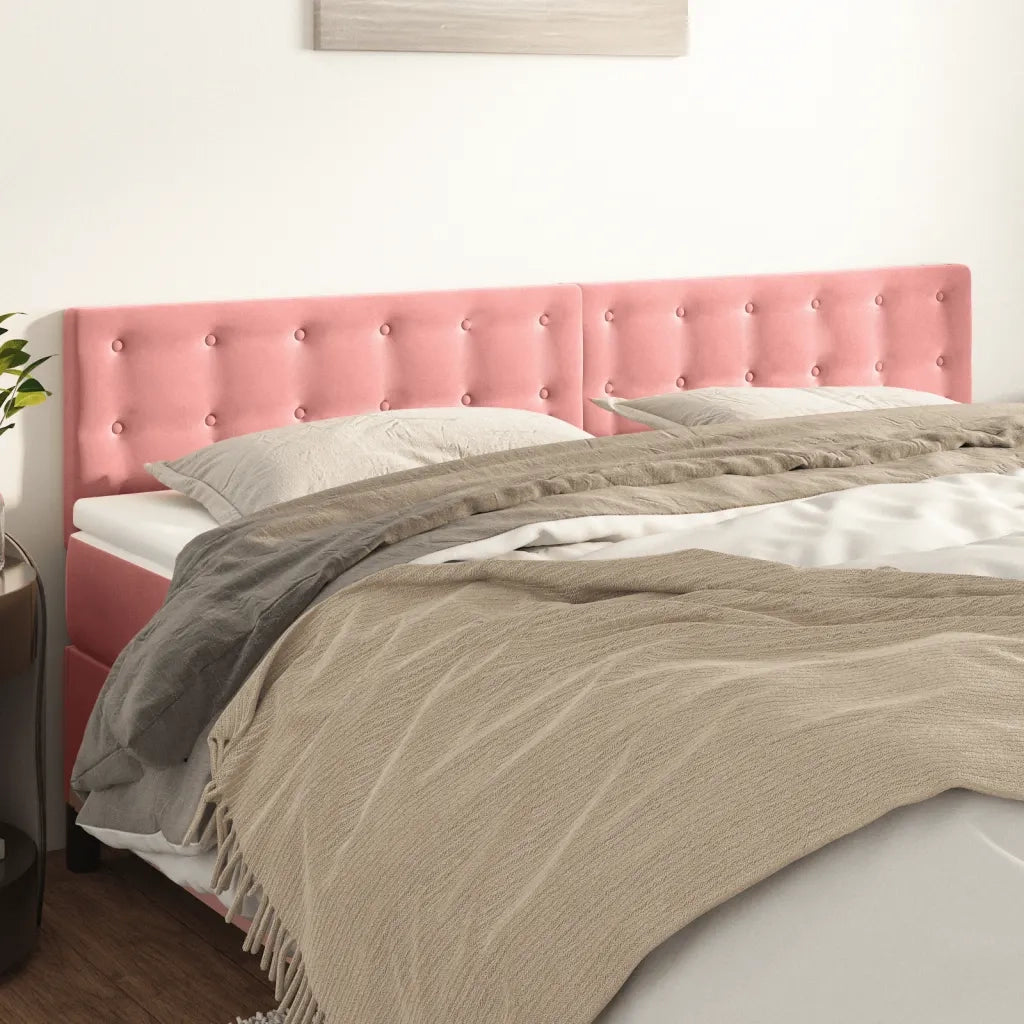 Testiera | Testata Rosa 180x5x78/88 cm in Velluto