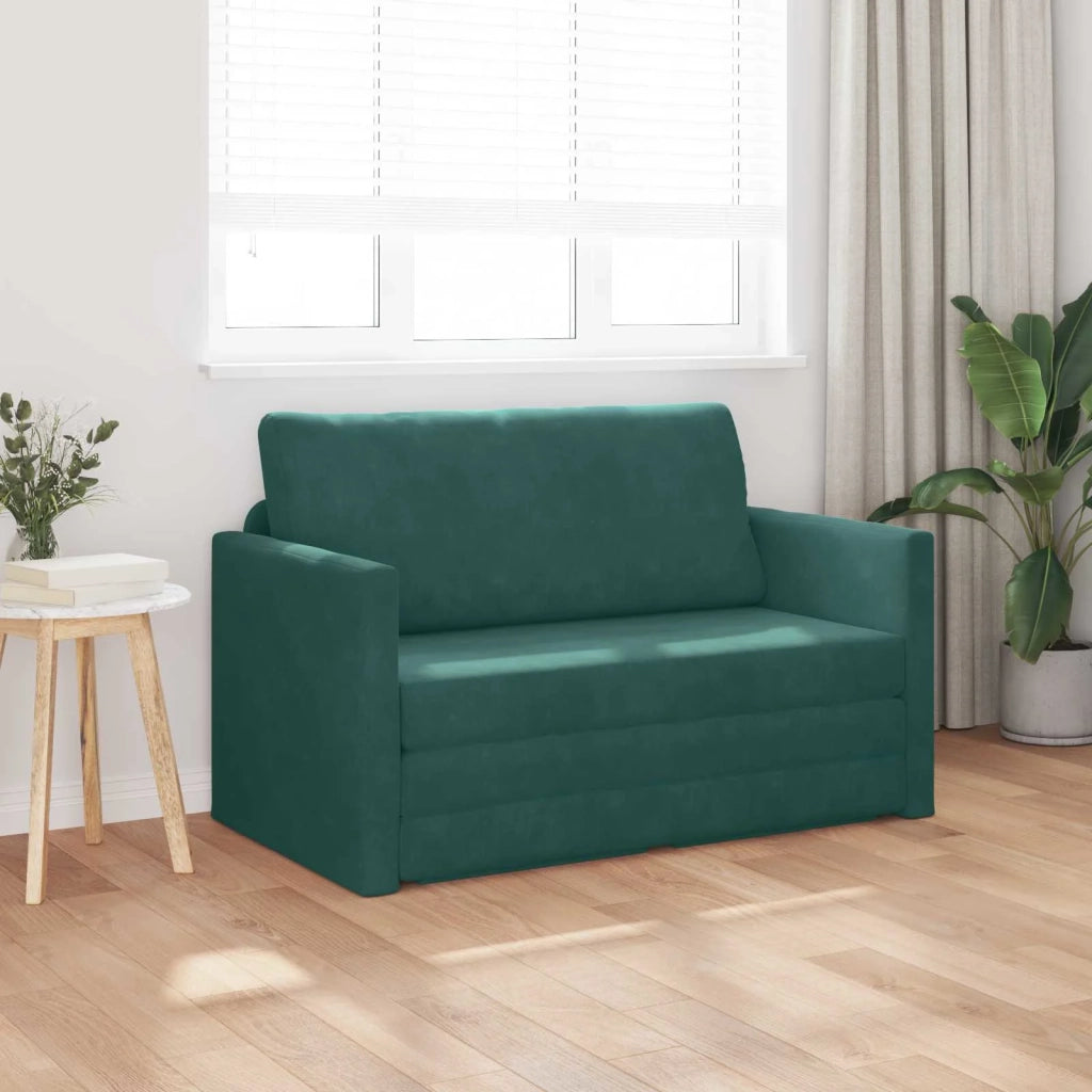 Divano letto Verde Scuro 124 x 71 x 78 cm Velluto 4106704