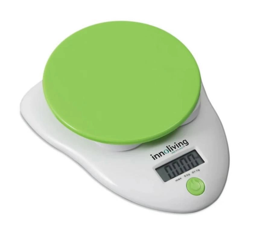 Bilancia da Cucina Digitale con Piatto Verde Max 5 kg Innoliving