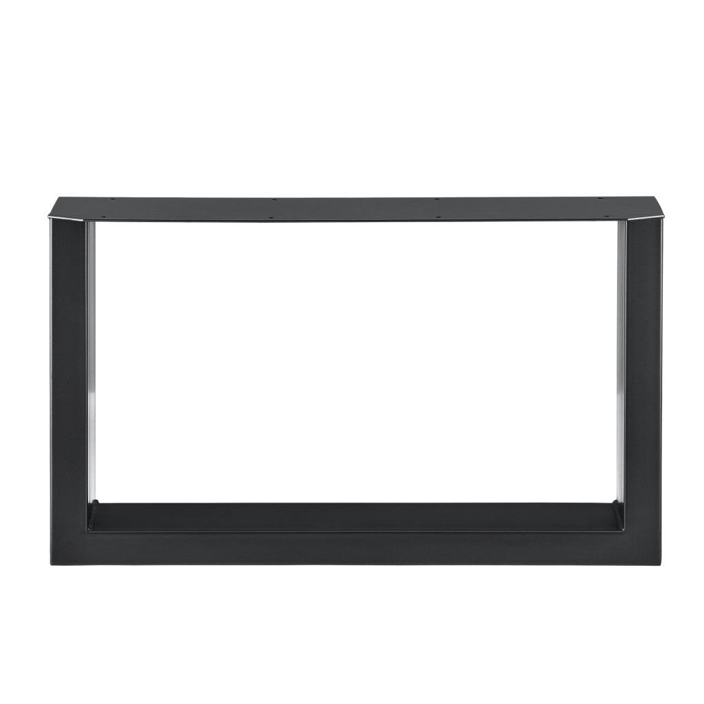 Set di 2 Gambe Rettangolari 'Makers' in Acciaio per Mobili Fai da Te (LxA) 64 x 40 cm - Nero [en.casa]