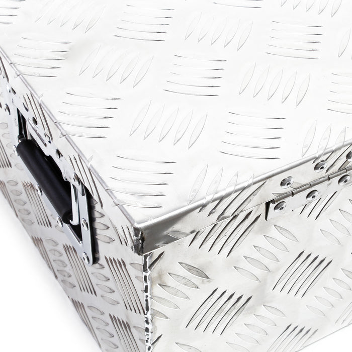 Baule in alluminio portattrezzi Cassa Box per attrezzi utensili 76x32x24,5cm