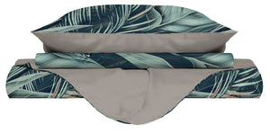 Copripiumino Matrimonale con Federe Stampato in Microfibra Tropical