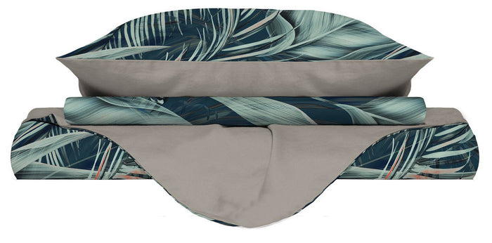 Copripiumino 1 Piazza e Mezzo con Federe Stampato in Microfibra Tropical