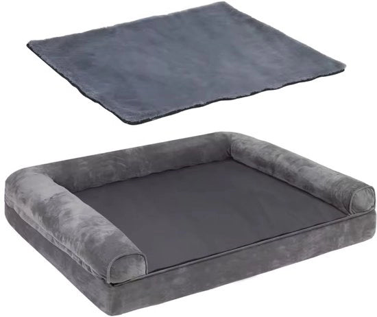 Sedia per Cani - Stile Divano - Base in Schiuma di Spugna - Altezze dei Cuscini Elevati - Copertina Idrorepellente e Lavabile - Misura M
