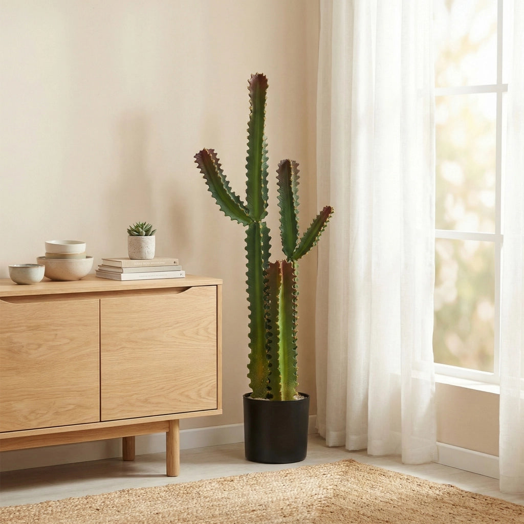 Albero Cactus Artificiale in Vaso ¨C zephmum ¨C Verde 111 cm
