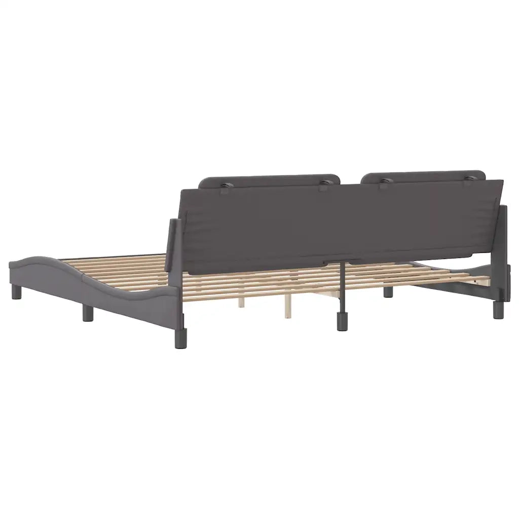 Giroletto senza Materasso Zadar Grigio 200x200 cm in Similpelle 3208208