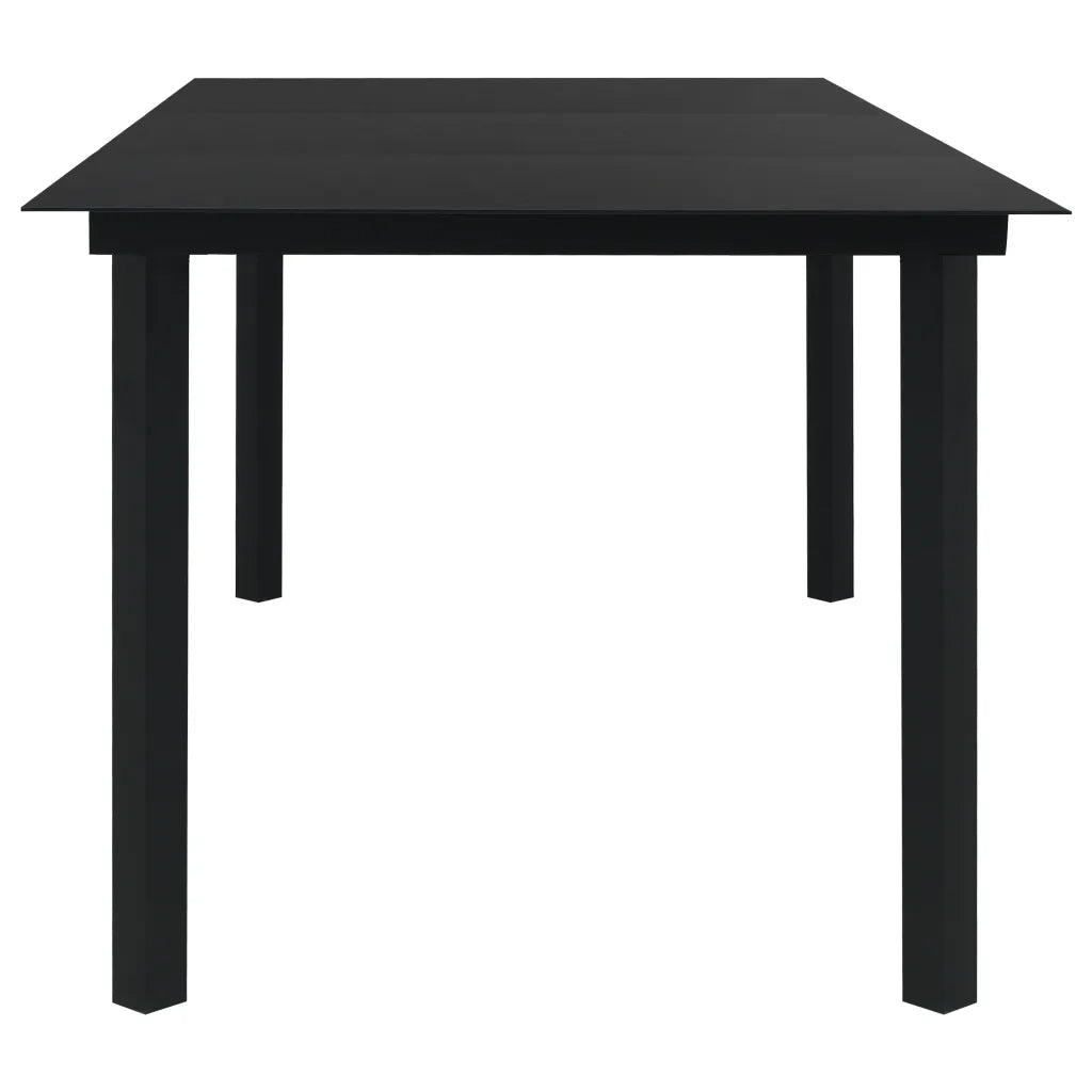 Set da Pranzo da Giardino 9 pz in Rattan PVC Nero 3058286