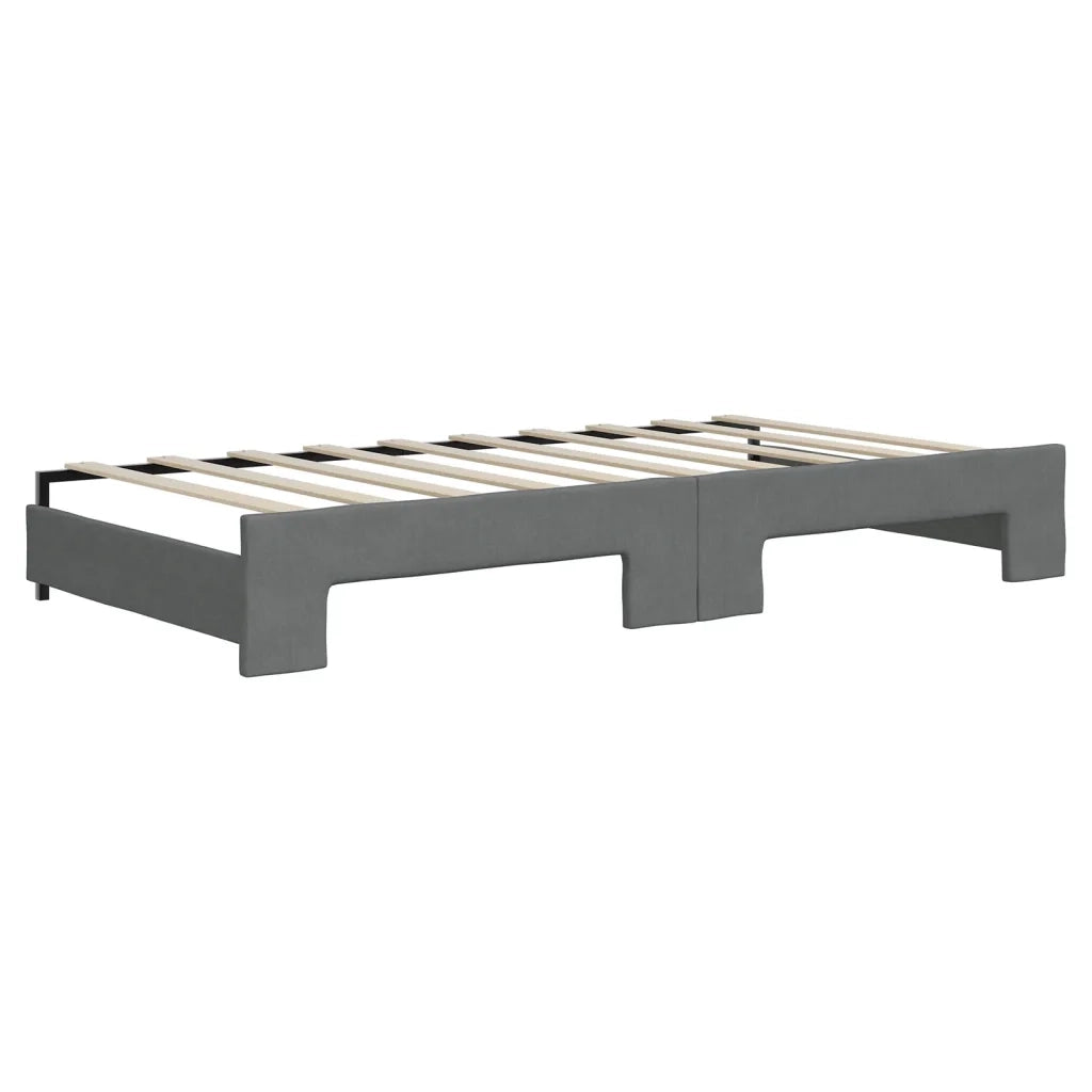 Divano Letto Estraibile Cassetti-Sofa Letto-Daybed Grigio Scuro 90x190cm Tessuto 286325