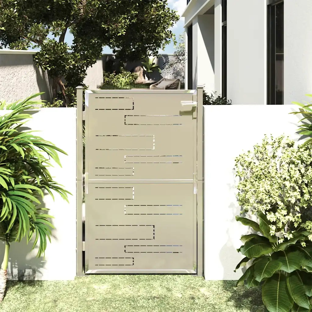 Cancello da giardino 100x145 cm in acciaio inox 316857
