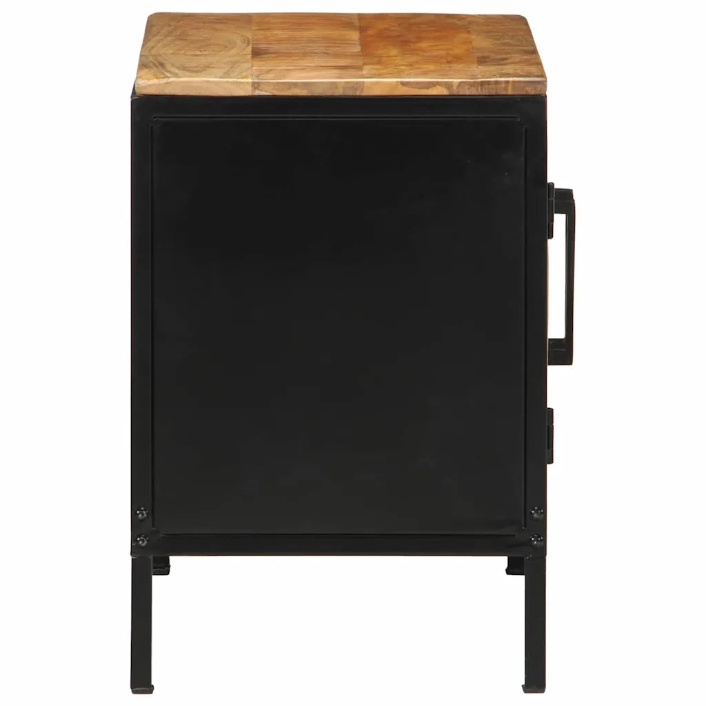 Armadio da Notte Marrone e Nero 50 x 30 x 45 cm 4019641