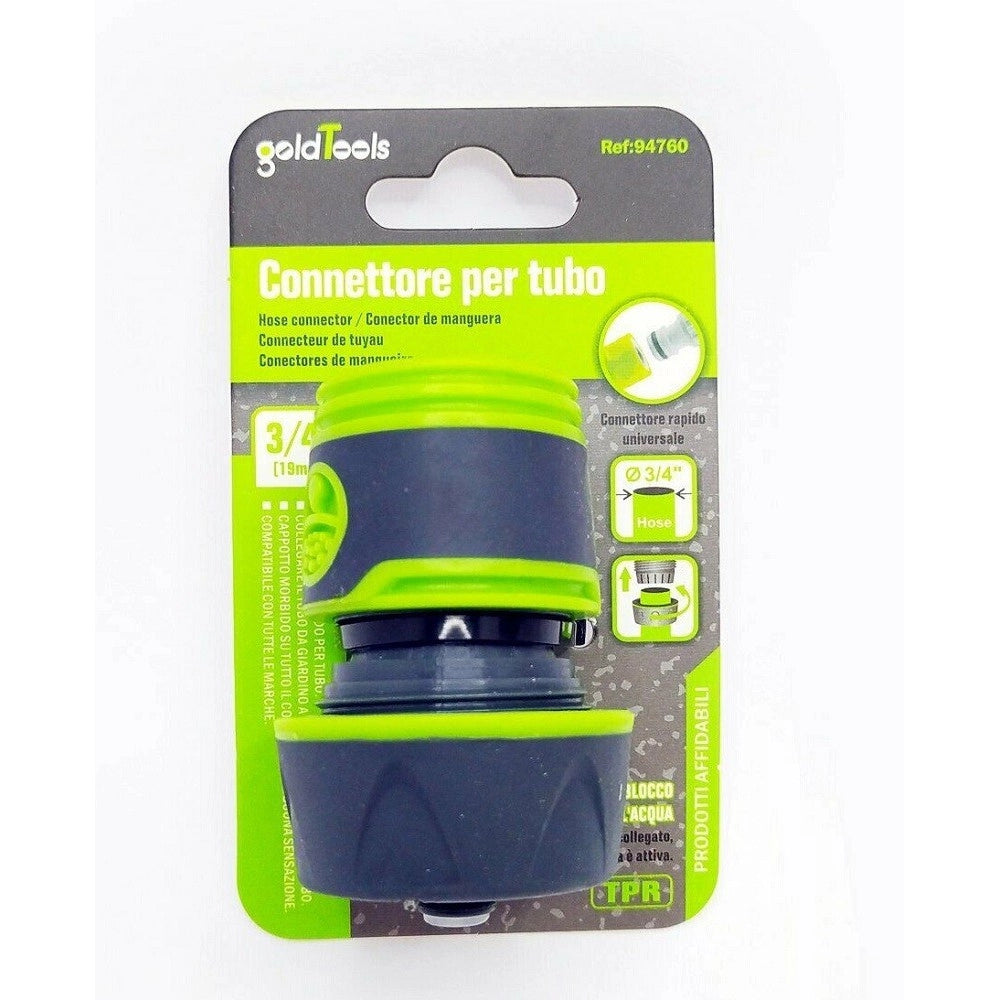 Trade Shop - Raccordo Con Innesto Rapido Con Acquastop Per Tubo Da 3/4" 19mm Connettore 94760 -