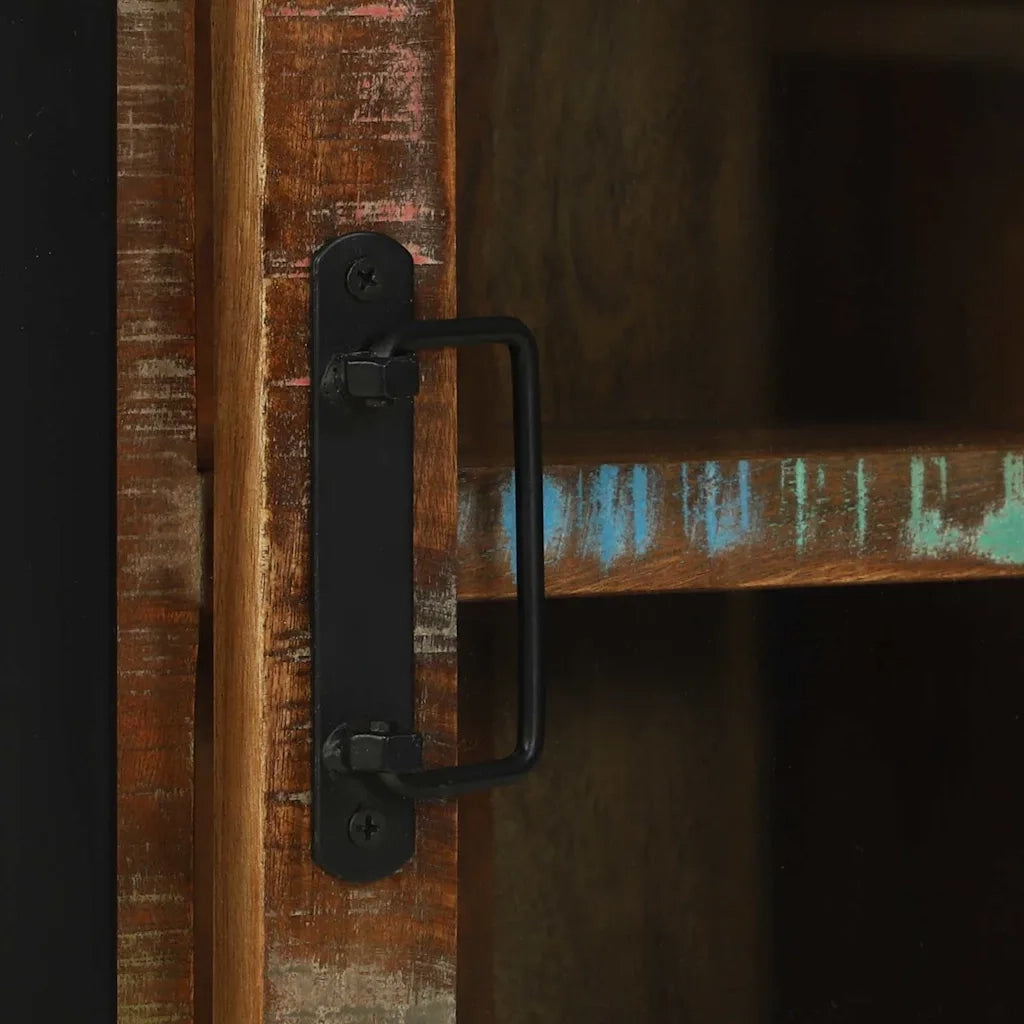Mobile da Bagno con porta Marrone Legno Recuperato Massello 4016013