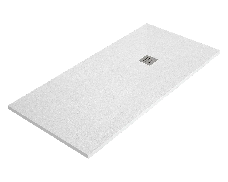 Piatto doccia ARDESIA 100x110 cm Bianco griglia in acciaio