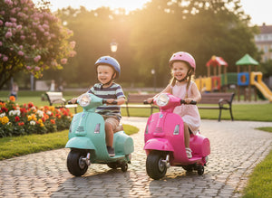 Scooter Elettrico per Bambini Licenza Ufficiale Piaggio Vespa Small 7,2V 2,5Ah Verde