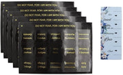 Etichette adesive gelatinate 10 pezzi - Stickers per organizzare - Materiali per taccuino - Nero - Organizzare - Ideali per studenti/professionisti - Etichette per indice