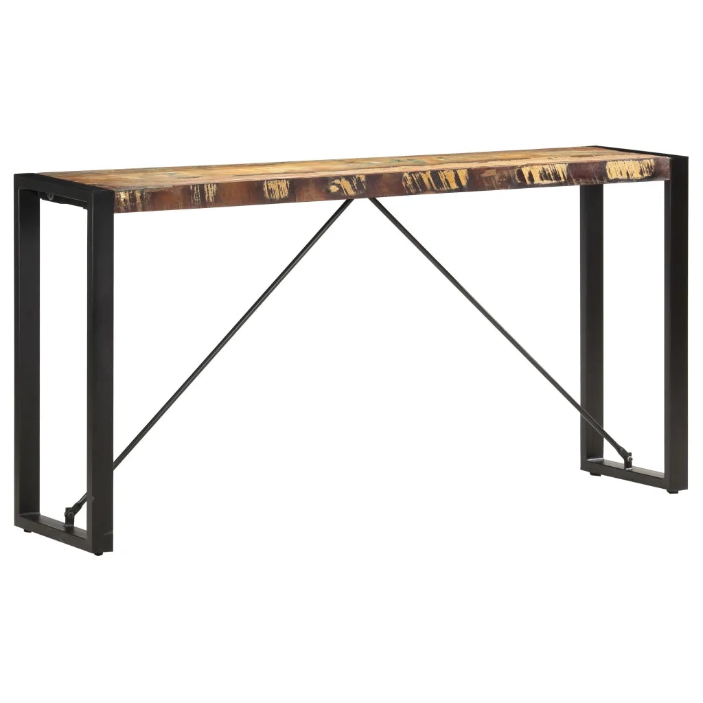 Tavolo Consolle 150x35x76 cm in Legno Massello di Recupero 285949