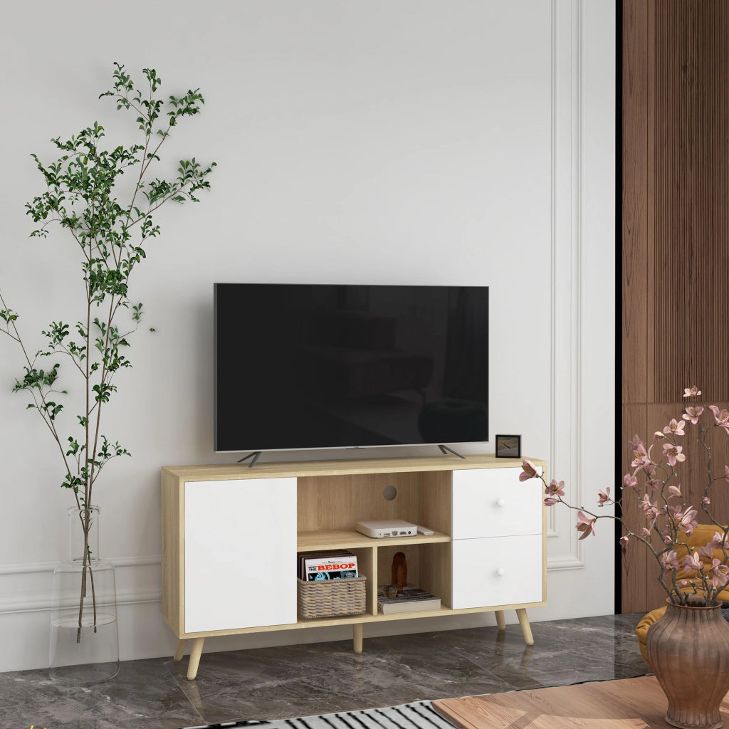 Mobile TV in legno massello per televisori fino a 45 pollici ¨C zephmum ¨C 120x30x60 cm