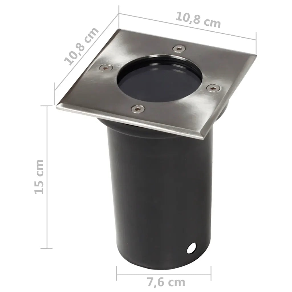 Faretti Carrabili da Esterno 12 pz Quadrati CFW1413532