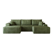 270cm Boneless Modular Ecksofa mit L-förmiger Chaiselongue – Sofortiges Komfort-Sofa in Grün
