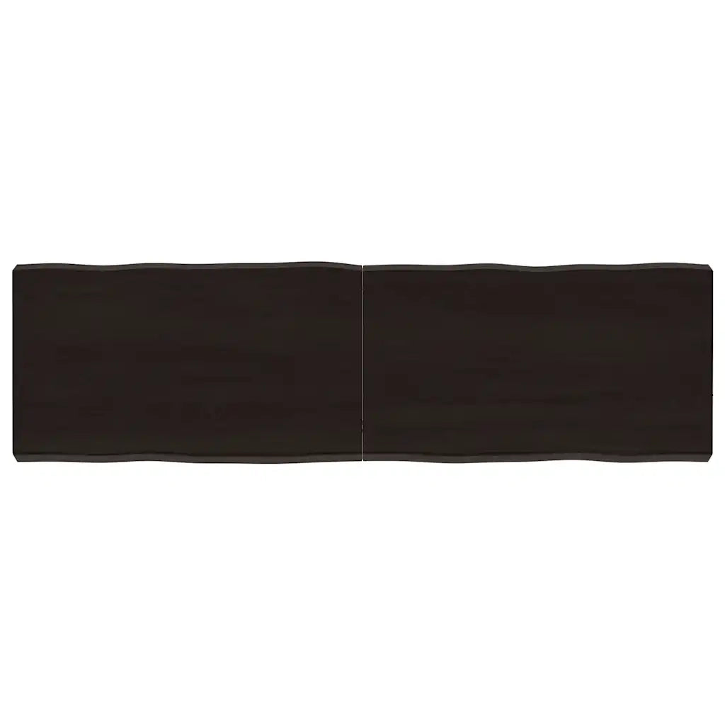 Piano Tavolo Marrone Scuro 140x40x(2-6)cm Rovere Non Trattatocod mxl 128676