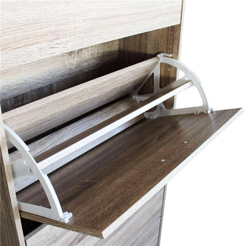 SCARPIERA SALLY LEGNO NATURALE CON 2 ANTE A RIBALTA 60 X 24 X H80 CM