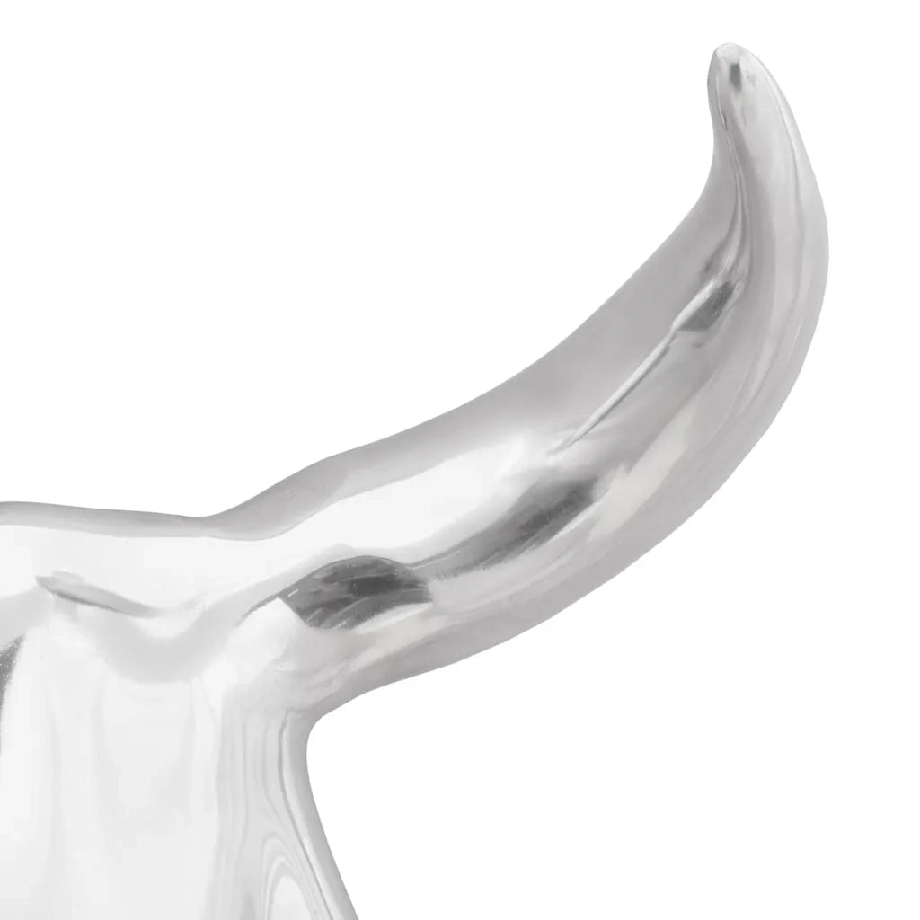 Teschio di toro Argento 34 x 13 x 53 cm Alluminio CFW3789643