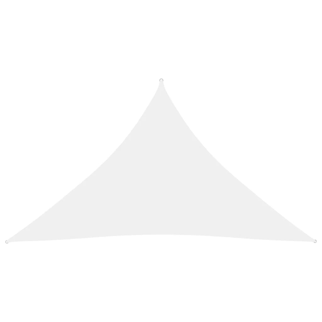 Vela ombreggiante triangolare in tessuto Oxford 4 x 4 x 5,8 m bianco 02_0009875